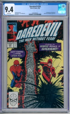 Daredevil 270 CGC Graded 9.4 NM 1st Blackheart Marvel Comics 1989 - Image 1 of 2