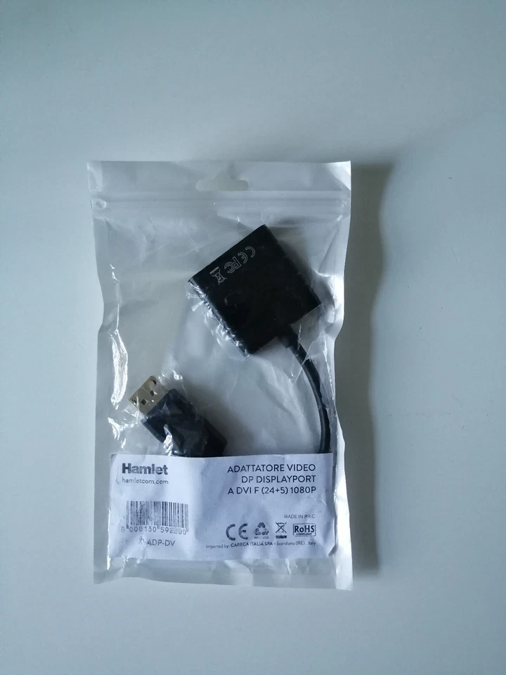 Adattatore Video DP DisplayPort a DVI F (24+5) 1080P - Immagine 1 di 2