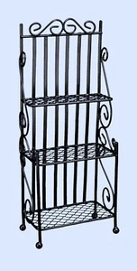 Estante de metal negro miniatura para casa de muñecas Reutter vacío  - Imagen 1 de 2