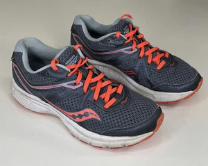 Saucony COHESION II Women’s Athletic Shoes Size 7 Grey Orange White Walking Run - Picture 1 of 9