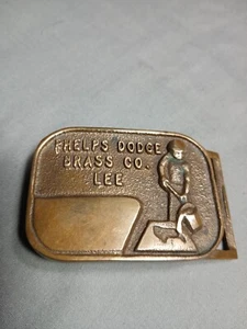 1 hebilla de cinturón de latón 2 3/4" Phelps Dodge Brass Co. Lee - Imagen 1 de 2