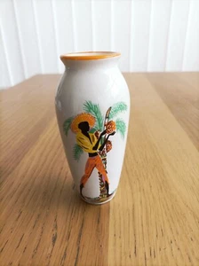 Retro Wade "Tropical Fruit Gatherers" Miniatur Vase  - Bild 1 von 4