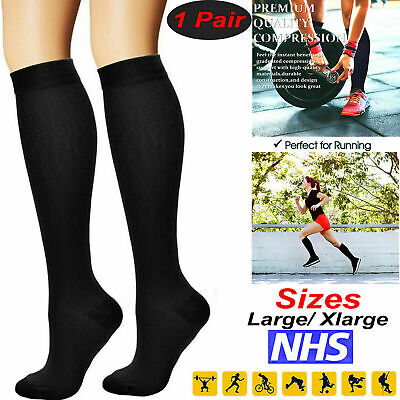 Unisex Miracle Flight Travel Compression Socks Anti Swelling Fatigue DVT Support • 3.58£