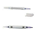 double head White Surgical Eyebrow Tattoo Skin Marker Pen Tool Accesso.l8