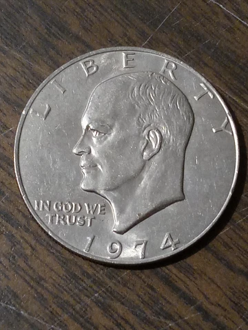 1974-P Eisenhower Ike Dollar - Large Coin - Very Good Circulated Cover