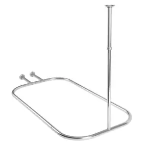 Hoop Shower Rod For Clawfoot Tub, Chrome - Picture 1 of 12