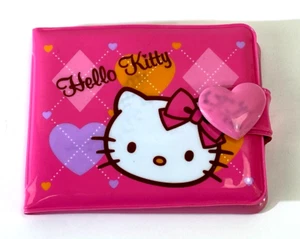 NWT Hello Kitty Vinyl Plastic 4" Wallet 2011 Sanrio Charity Pink Snap READ DS66 - Picture 1 of 3