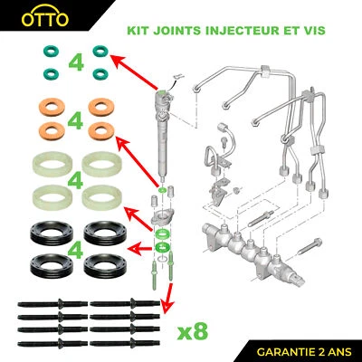 Kit Juntas De Tornillo Inyector Citroën Ford Peugeot 1.6 HDI 30750089 - Imagen 1 de 4