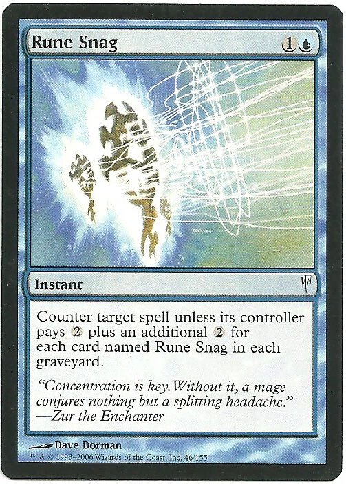 Magic the Gathering x2 Rune Snag Coldsnap Blue Instant Common NM - Image 1 of 1