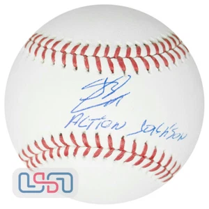 Jackson Chourio Brewers Signed "Action Jackson" OMLB Baseball USA SM JSA #2 - Picture 1 of 4