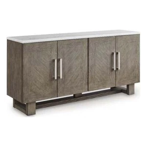 Ashley Furniture Loyaska Grayish Brown & White 68" TV Stand for TVs up to 78" - Picture 1 of 3