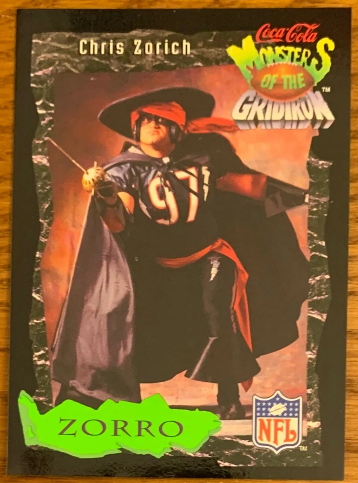 CHRIS ZORICH, RARE ! 1994 CLASSIC COCA-COLA "MONSTERS" CARD, EXCELLENT CONDITION - Image 1 of 1