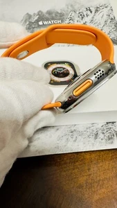 Apple Watch ULTRA 49mm poliert mit HERMES orange Sportband CUSTOM LTE GPS - Bild 1 von 6