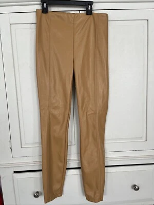 Nicole Miller New York Leggings Rich Camel Faux Leather Pull On Stretch Size XS - Image 1 of 3