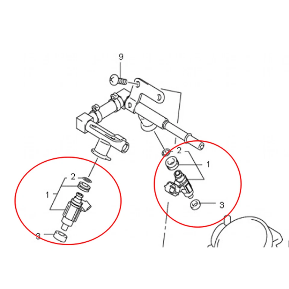 Juego de 2 inyectores de combustible 15710-16G00 para Suzuki SV1000S 2003-2007 SV1000 2003 Foto 1 de 1