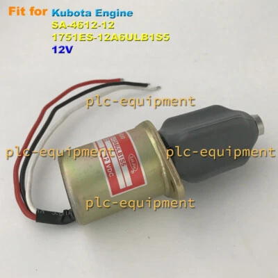 MARKENLOS 12V Solenoid Valve SA-4612-12 Fit for Woodward Kubota Engines 1751ES 12V Series