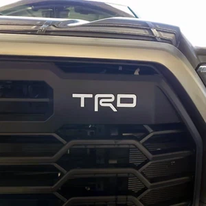 VINYL - MATTE WHITE TRD UPPER FRONT GRILLE LETTERS FITS TUNDRA 2022-2025 - Picture 1 of 11