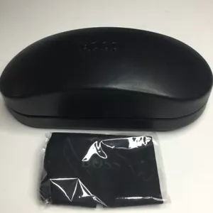 HUGO BOSS SUNGLASSES CASE BLACK WITH BOSS CLEANING CLOTH NWOT - Picture 1 of 11
