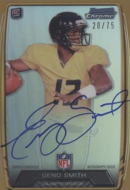 2013 Bowman - Rookie Chrome Refractor Autograph Geno Smith #RCRA-GS Gold /75... - Image 1 of 1
