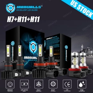 For BMW X3 Z4 04-08 X1 16-2023 LED Headlight High Low Beam Fog Light Bulbs 6000K - Picture 1 of 12