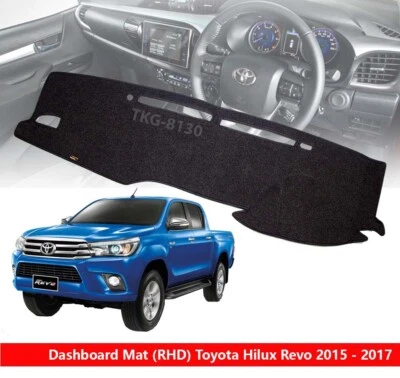 (RHD) Interior Dashboard Dash Mat Cover For Toyota Hilux Revo Pickup 2015 - 2017 - Image 1 of 4