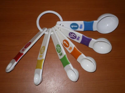 GOOD COOK Set of 6 Piece Measuring Spoon Set * Colorful Tools 1/8 tsp - 1 Tbsp - Image 1 of 4
