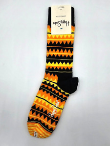 NEW w/ Tag Happy Socks Black, Orange & Yellow ZZ01-029 MSRP: $12.00