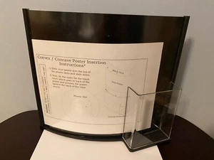 NEW 13”x11” Acrylic Sign Holder w/Brochure Pocket (4”wide) Tabletop - Picture 1 of 2