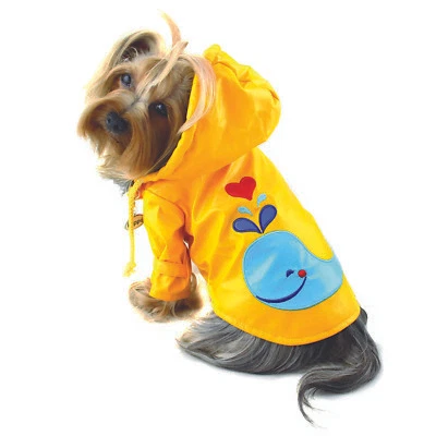 Брызги кит плащ Клиппо собаки одежды XS-XL щенок домашних животных дождевик капюшон с подкладкой - Изображение 1 из 4