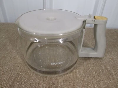 Bunn Cafetera 10 Tazas Repuesto Olla Jarra Vidrio Decantador Gris Tapa Mango Foto 1 de 4