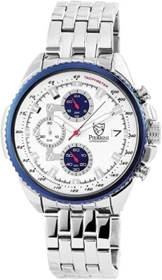 Pierrini Orologio Cronografo Cronometro da uomo Analogico con cinturino inox - Immagine 1 di 3