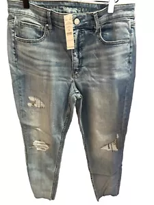 Pantalones de mezclilla desgastados con adornos suaves para todos los días del mercado negro de la Casa Blanca - Talla 12 Nuevos con etiquetas - Imagen 1 de 4