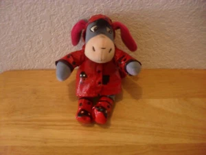 Disney's Winnie the Pooh "Eeyore" Red Ladybug Rain Gear & Boots 7" Plush - Picture 1 of 2