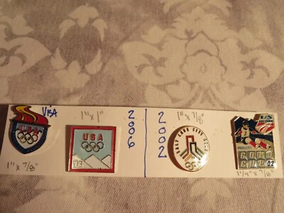 LOT OF 4- Vintage OLYMPIC- 2002 Park City UTAH & 2006 Sponsor LAPEL PINS-USED - Image 1 of 4
