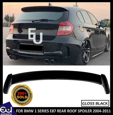 PER BMW SERIE 1 E87 E81 SPOILER TETTO POSTERIORE BAGAGLIAIO ALA NERO LUCIDO 2004-2011