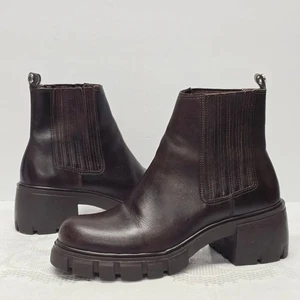 Steve Madden Y2K Rankel klobige braune Damen-Plateaustiefel mit Lederstollen 8 - Bild 1 von 9