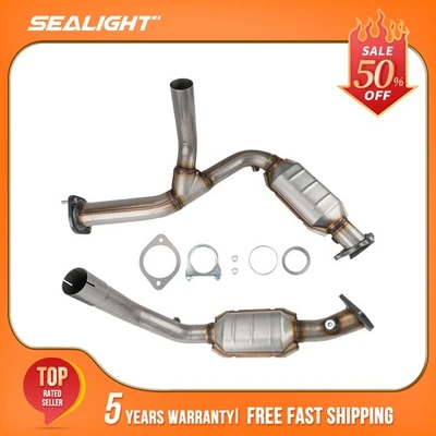 Catalytic Converter Set For 2007 2008 Silverado GMC Sierra 1500 4.3 4.8 5.3 6.0L - Image 1 of 4