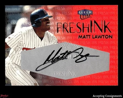 2000 Ultra Fresh Ink #37 Matt Lawton AUTO 0283/1000 TWINS - Image 1 of 2