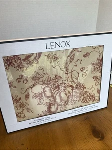NEW Lenox Fall Cork Placemats Pumpkin Toile Set Of 4 For Autumn Table - Picture 1 of 8