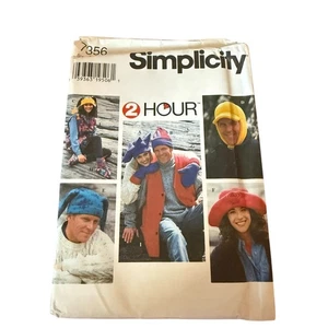 Simplicity 2 Hour Hats Mittens Vest Booties 7356 S M L Adult Uncut Star Jester - Picture 1 of 2