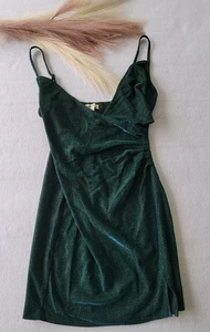 Inspired  Hearts Sleeveless Glitter-Knit Sheath DressSize Large Color Green - Picture 1 of 6