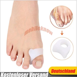 2 x Zehentrenner Hallux valgus Silikon Zehenschutz Zehenkorrektur Zehenspreizer - Bild 1 von 12