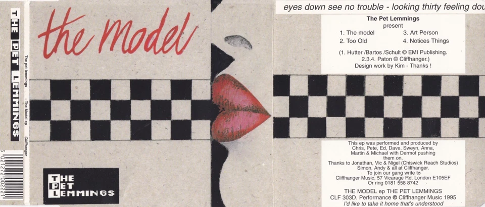 The Pet Lemmings - The Model  (4 Track Maxi CD) - Bild 1 von 1