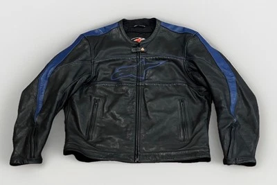 Chaqueta de Cuero Vintage Alpine Stars 2XL Café Racer Motocross Ciclo Y2K Rara Foto 1 de 4