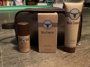 VTG NIB 1996 Avon Wild Country Men’s Toiletries Set With Bag - Picture 1 of 4