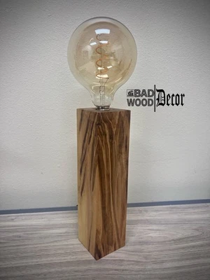 Bad-Wood Decor Ambrosia Maple 3x3x12 Edison Bulb Lamp, 250 Lumens - Image 1 of 4