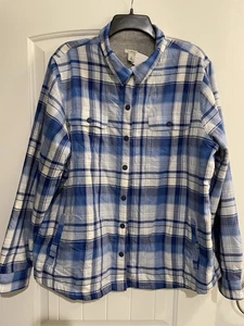 L.L. Camisa de franela para mujer Bean forrada en vellón, a cuadros delanteros a presión talla XL 100 % cuna - Imagen 1 de 16