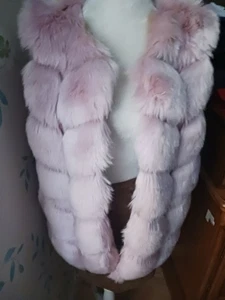 Pink. Faux. Fur. Gillet. New Without. Tags. Size 12 - Picture 1 of 10