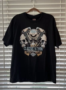 Camiseta Harley Davidson Para Hombre Clásica V-Twin Manga Corta Negra 3002131-BLCK - Imagen 1 de 3