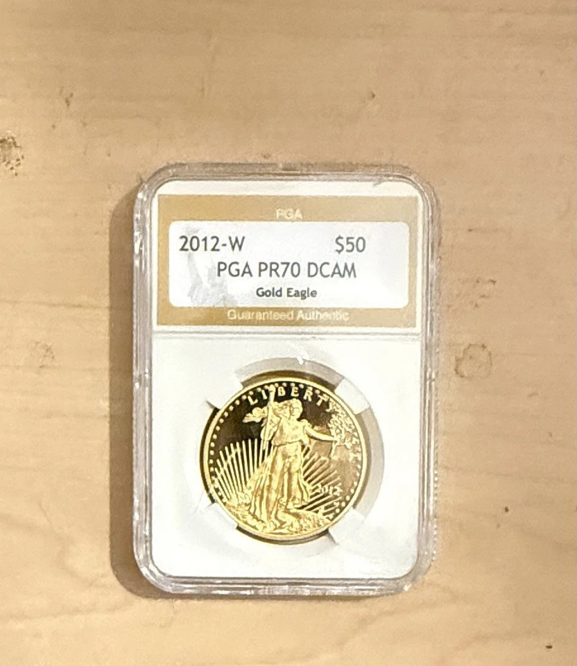 American Eagle 2012 W $50 Gold Coin PR 70 DCAM - Image 1 of 3